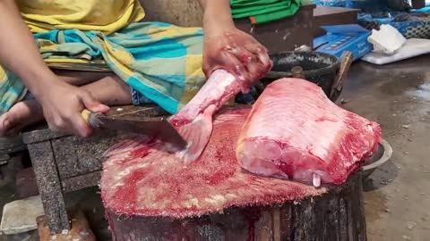 AMAZING BIG PANGAS FISH CUTTING SKILLS