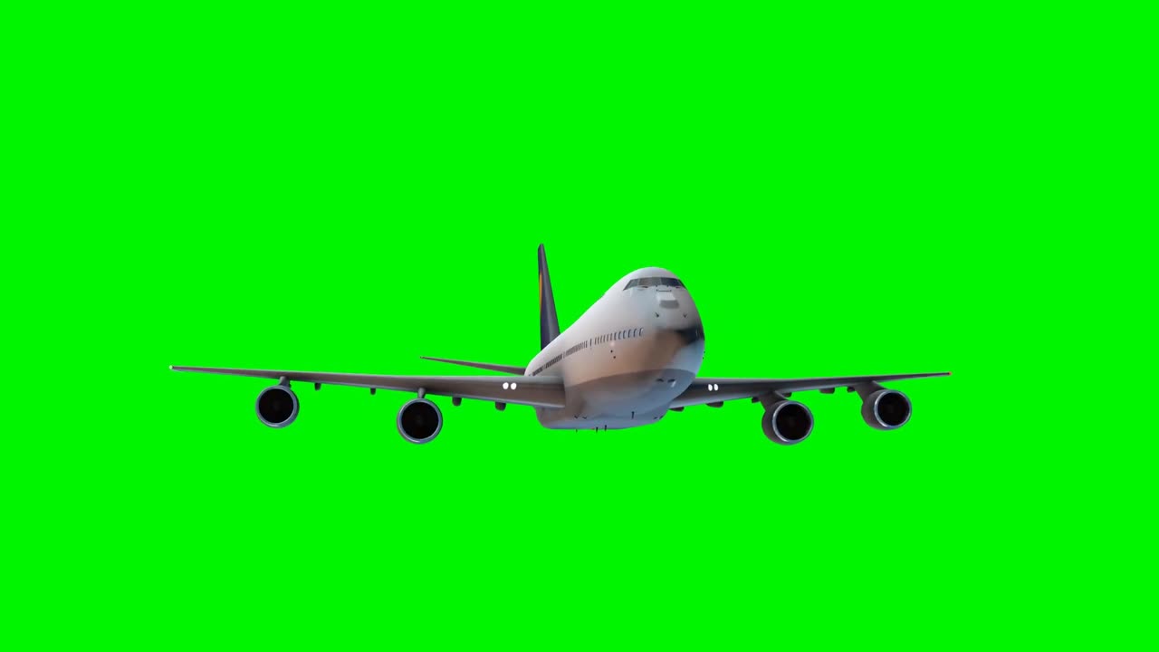 airplane flying green screen video effect HD