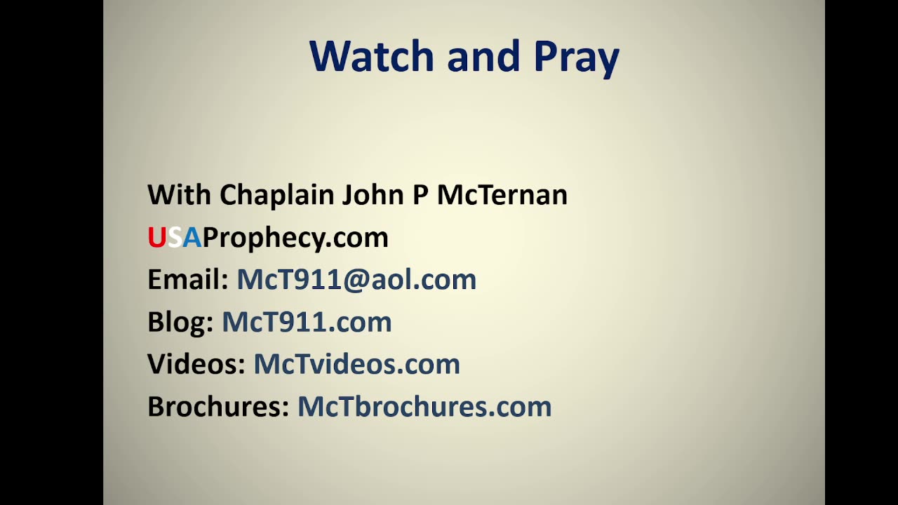 Watch and Pray