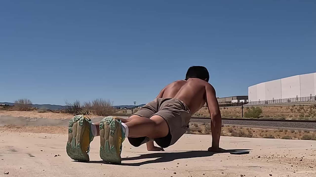 Workout in the desert