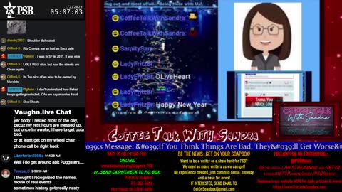 2023-01-02 05:00 EST - Coffee Talk : with Sandra