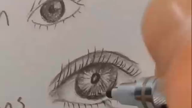 10 Seconds, 1 Minute, 10Minutes, 10 Hours Eye Drawing