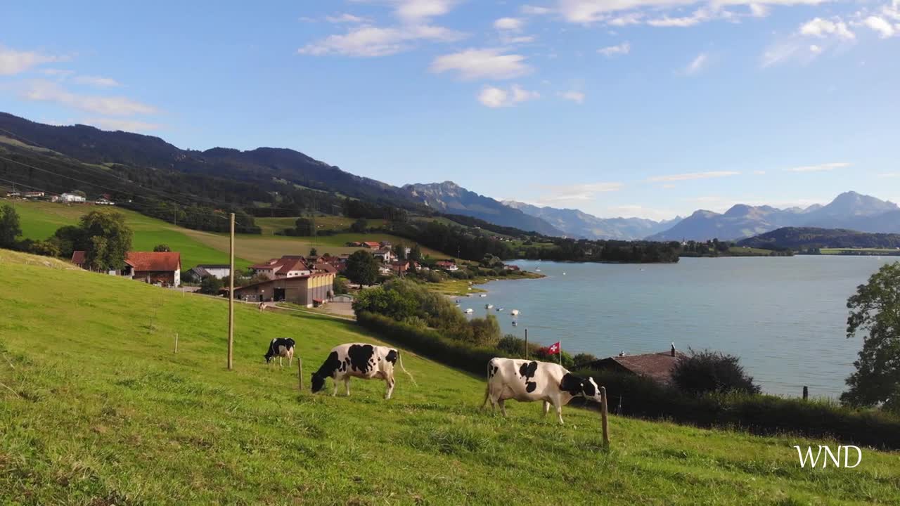 _ Fly over this stunning Swiss landscape and experience the tranquility and beauty of 4K! _