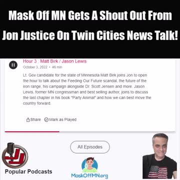 Jon Justice calls us a "violent extremist group"!