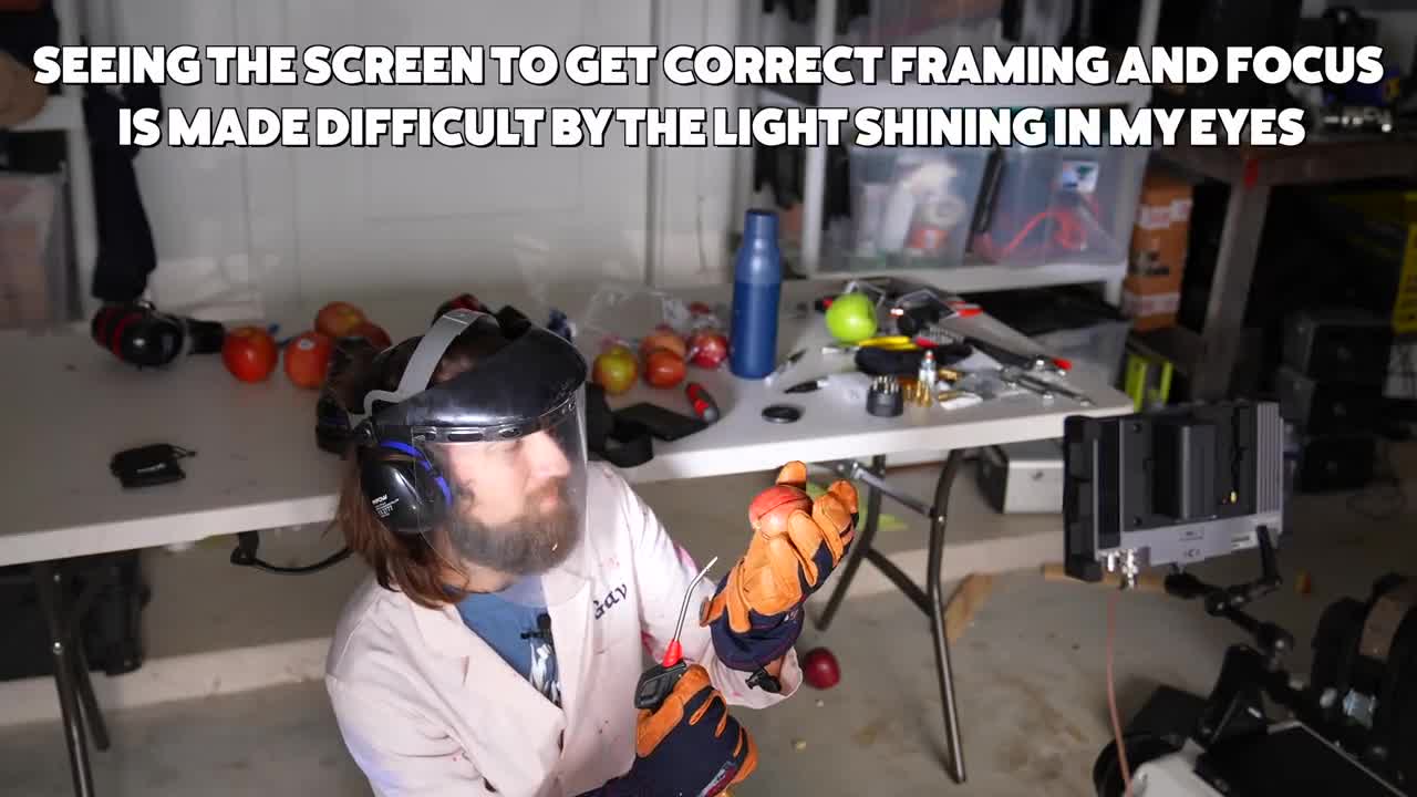 Spinning an Apple until it Explodes at 28,500fps - The Slow Mo Guys