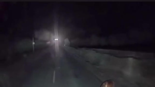 A man finds a strange flying saucer while driving.
