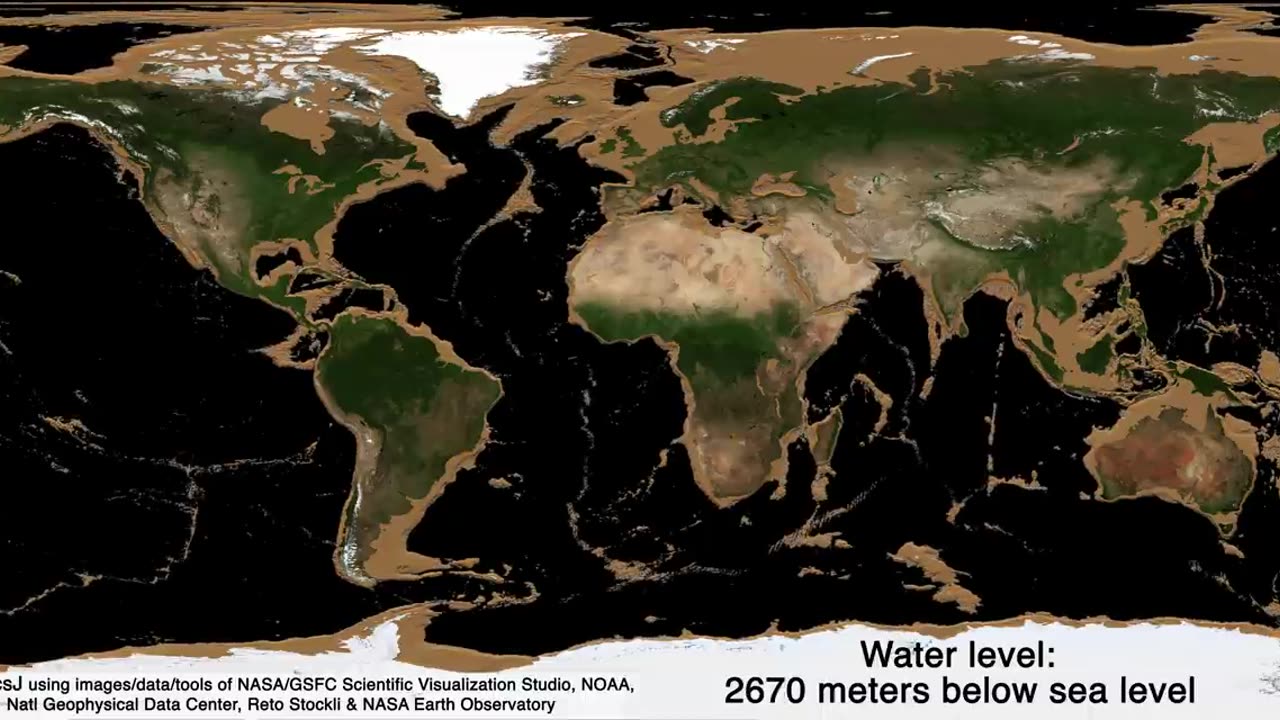 Draining Earth oceans,revealing the two-thirds of Earth surface.....
