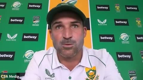Proteas captain Dean Elgar reacts after Bangladesh Test win