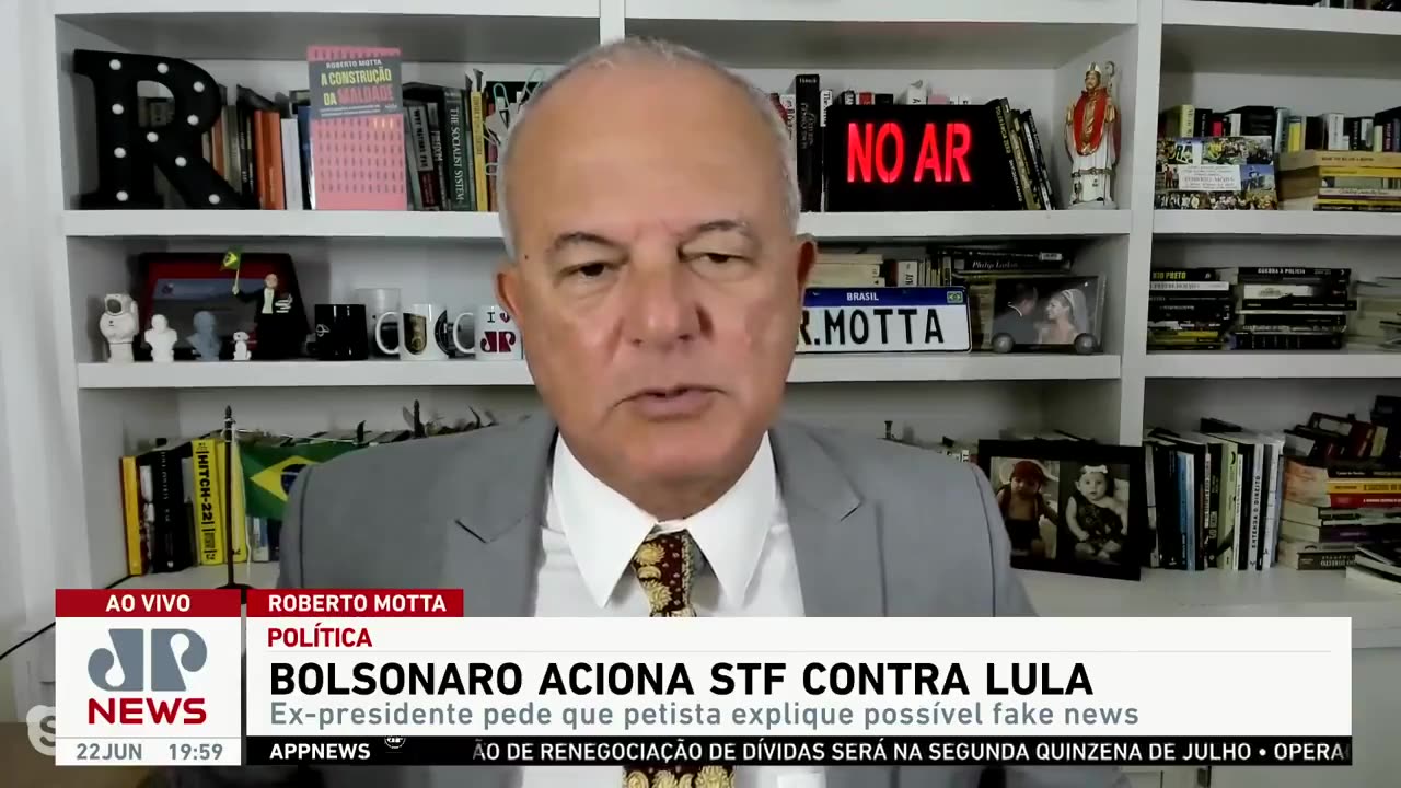 Jair Bolsonaro (PL) aciona Supremo Tribunal Federal (STF) contra presidente Lula (PT) por fake news