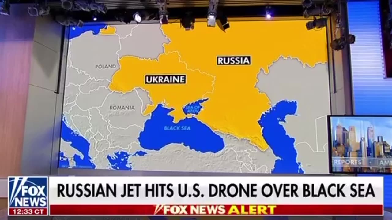 Russian jet hits US drone over black sea