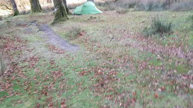 Virtual tour of a riverside wildcamp. Vango banshee 300. 4 season tent