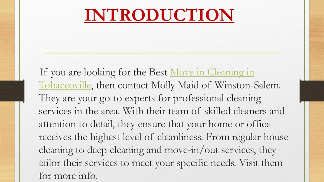 Best Move in Cleaning in Tobaccoville