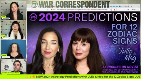 2024 ASTRO PREDICTIONS! With Janine, Julie & Meg. Excerpt From War Correspondent Show.