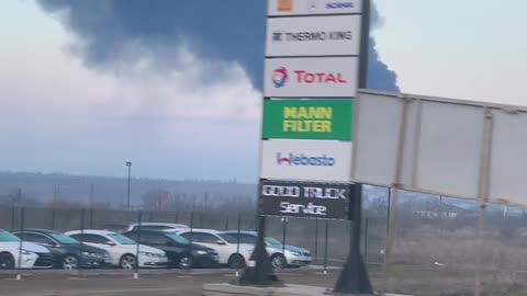 Kherson airport on fire