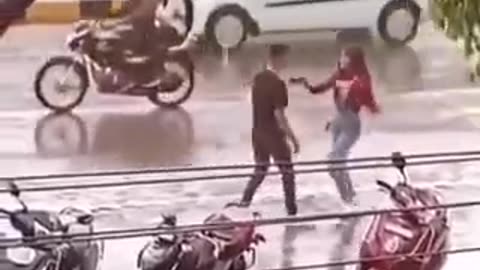 Beautifull Couple Rain Video