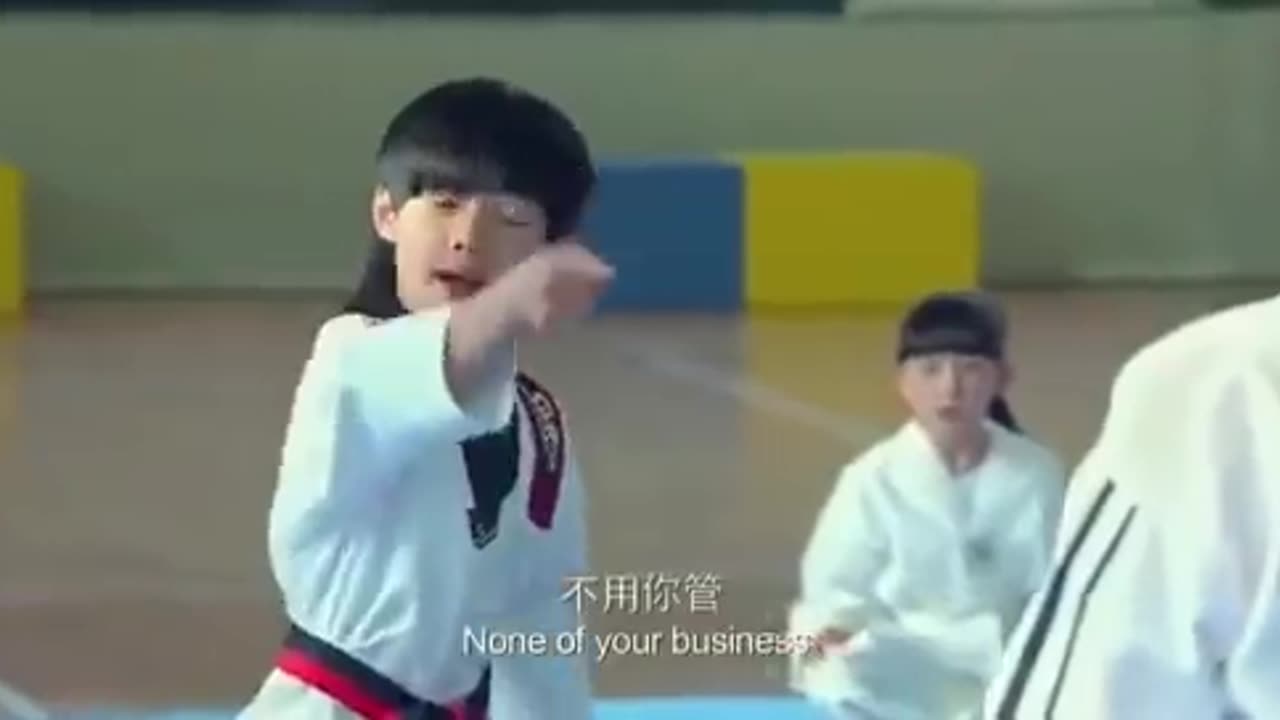 Little boy is good at kung fu and Tekwondo Qiunan English subtitles