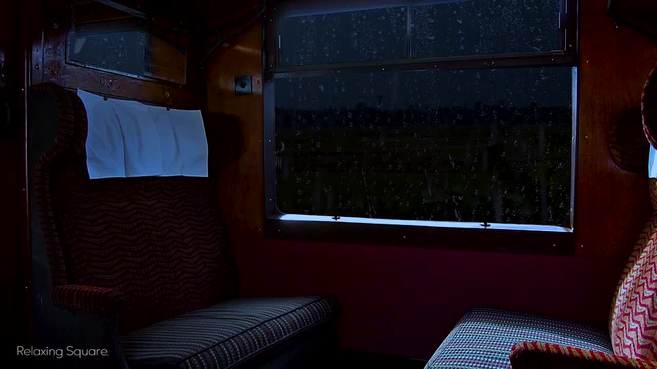 Deep Sleep Instantly in Under 3 Minutes with Train Ambience with Rain Sounds for 08 Hours Night