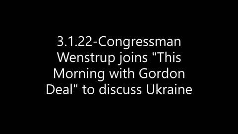 Wenstrup joins "This Morning with Gordon Deal" to discuss Ukraine