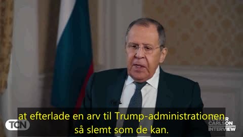 Russisk udenrigsminister Sergey Lavrov forklarer krigen i Ukraine