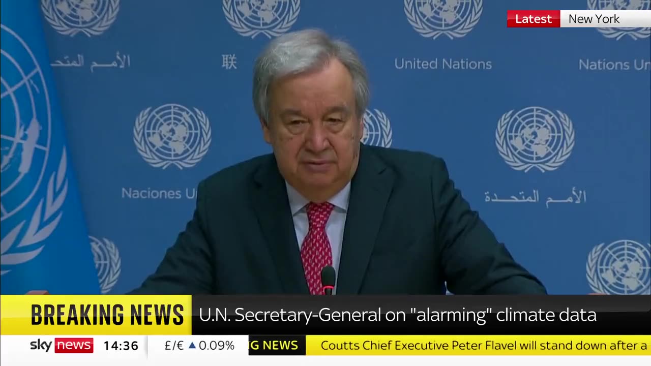 Antonio Guterres proclama l'ebollizione della terra...