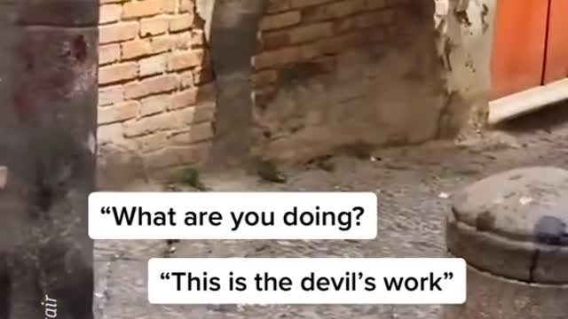 This angry nun split up two models kissing on the street for a magazine shoot