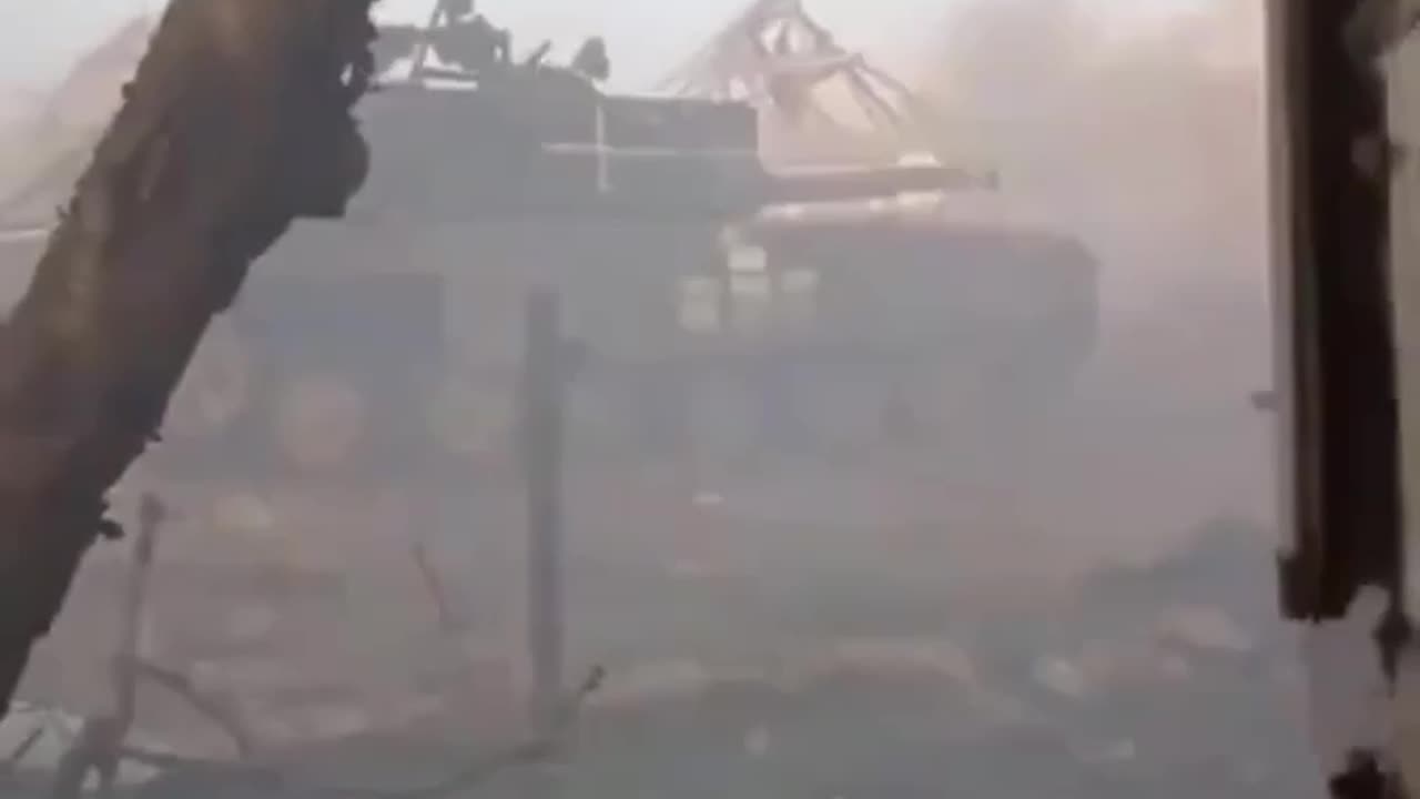 Ukrainian Abrams Tank Firing On Russian Lines Up Close