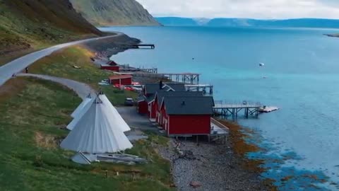 Finland tour drone shoots the scenery, the beauty of the sky