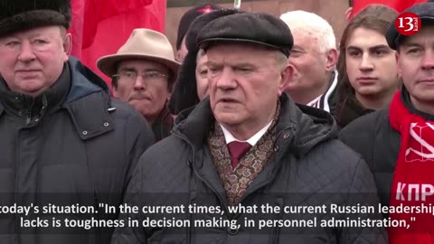 Russian communists lay flowers near Kremlin on 70th anniversary of Stalin's death