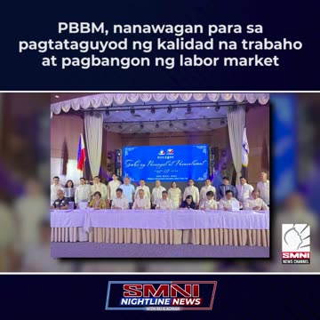 PBBM, nanawagan para sa pagtataguyod ng kalidad na trabaho at pagbangon ng labor market