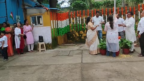 Pride movement of India while being around at flag