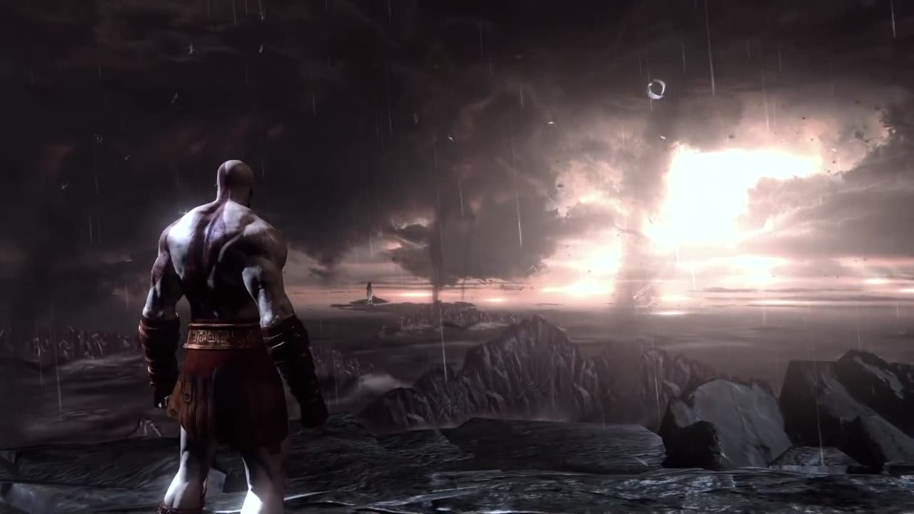 God of War 3 - Kratos Defeats Zeus & Gaia (Zeus Final Boss)