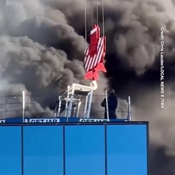 A crane operator took matters into their own hands...