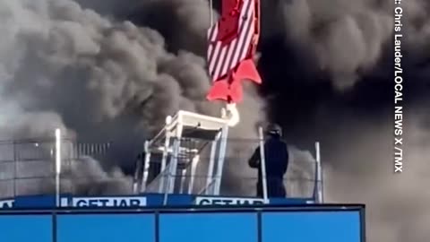 A crane operator took matters into their own hands...