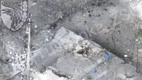 Shelling Russians Trying to Hide in Building