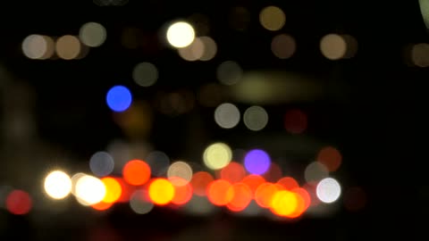 Car Lights Out of Focus in New York