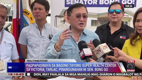 Pagpapasinaya sa bagong tayong Super Health Center sa Tarla, pinangunahan ni Sen. Go