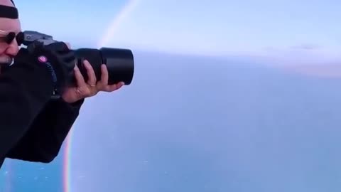 Every Rainbow Is A Circle But From The Ground Only The Upper Part Can Be Seen..This Is How Hawaii Looks At 2000 Ft. Altitude