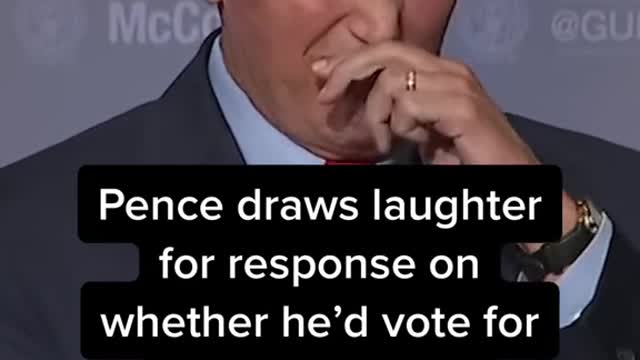 Pence draws laughterfor response on