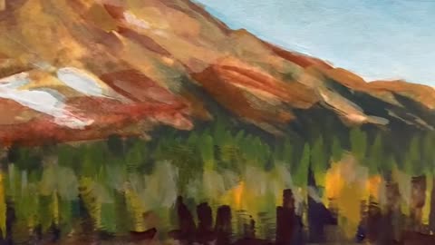 Reflection of Lassen painting