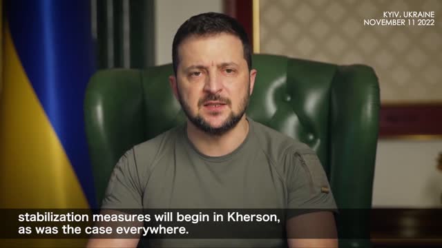 Zelensky claims the return of Kherson, calling for Russians in the region to surrender