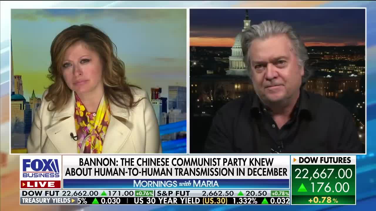 Steve Bannon - Maria Bartiromo - April 2020 - Blood is on the Hands of the CCP