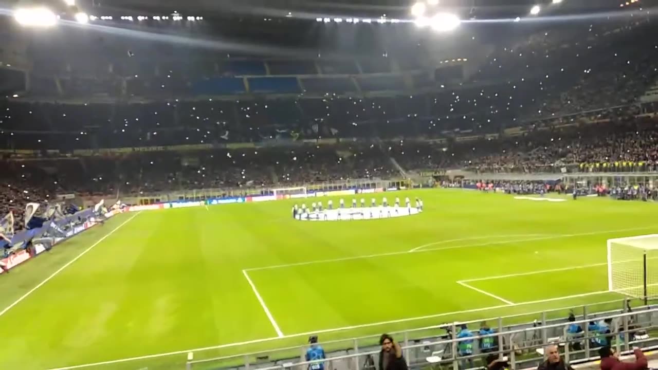 GOOSEBUMPS! Champions League anthem by Inter fans