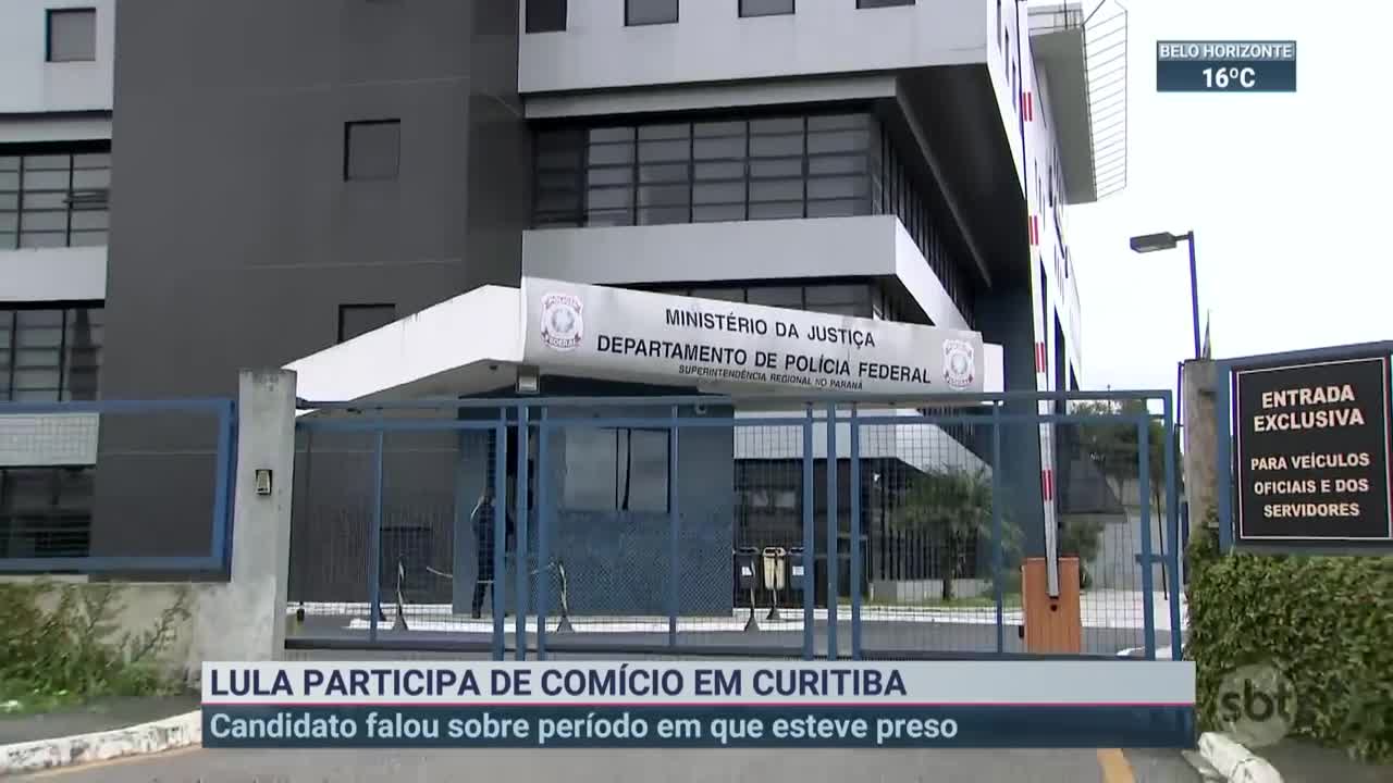 Comício de Lula em Curitiba é chamado de "redenção" | SBT Brasil (17/09/22)