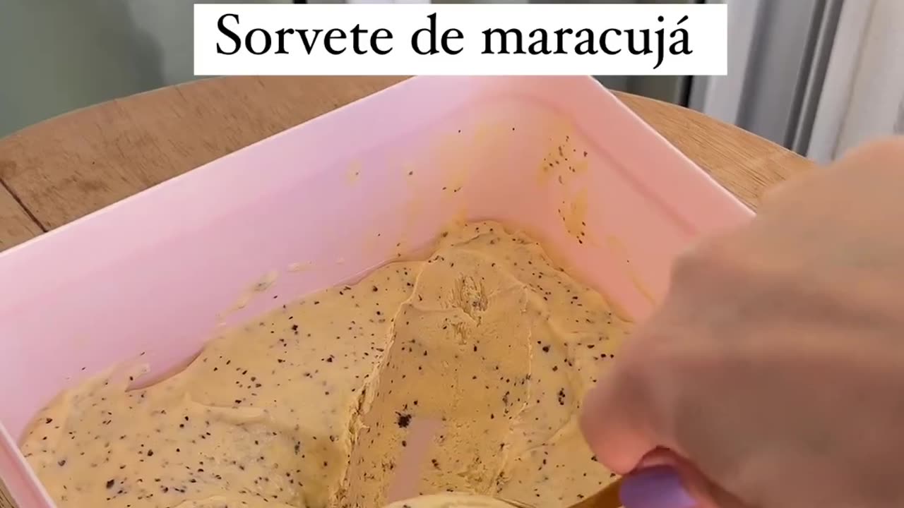 Sorvete de maracujá