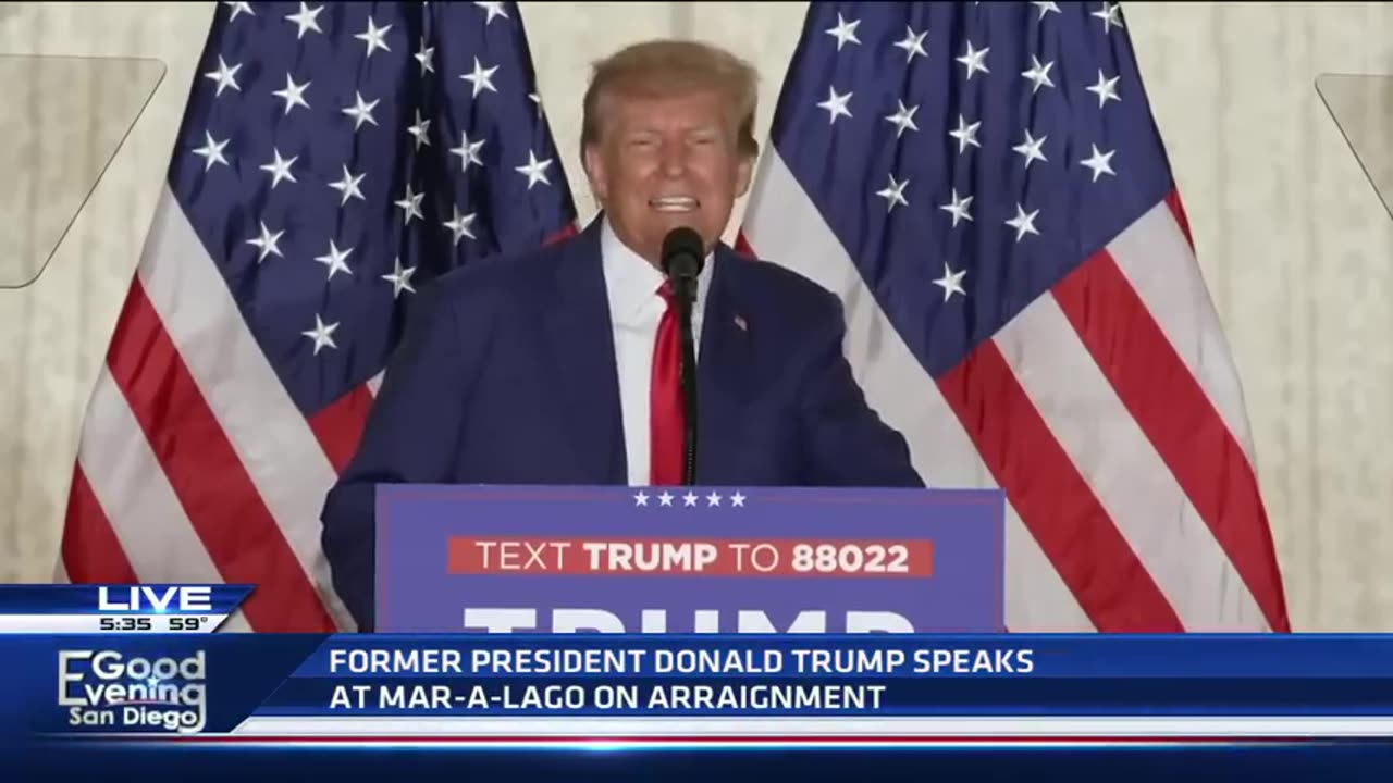 Donald Trump addresses the United States from Mar-a-Lago home