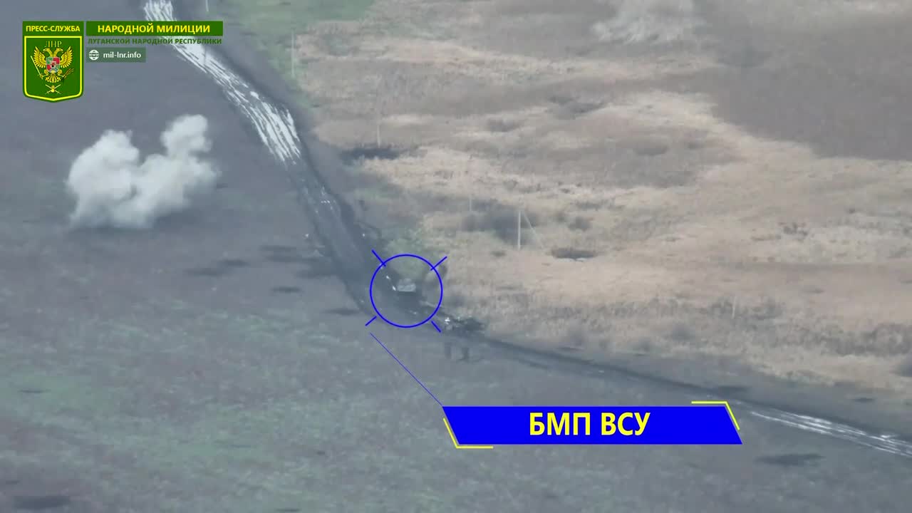 The 4th brigade of the LNR continues to destroy Ukrainian equipment on the outskirts of Spornoye