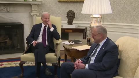 Biden Smirks as His Staffers Herd the Press Out of the Room After Less than a Minute