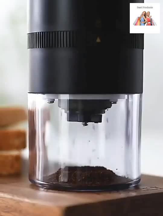 Portable electric burr coffee grinder, 4 cups small automatic conical burr grinder