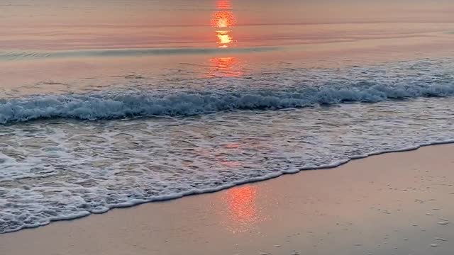 Sunset in beach looking very beautiful