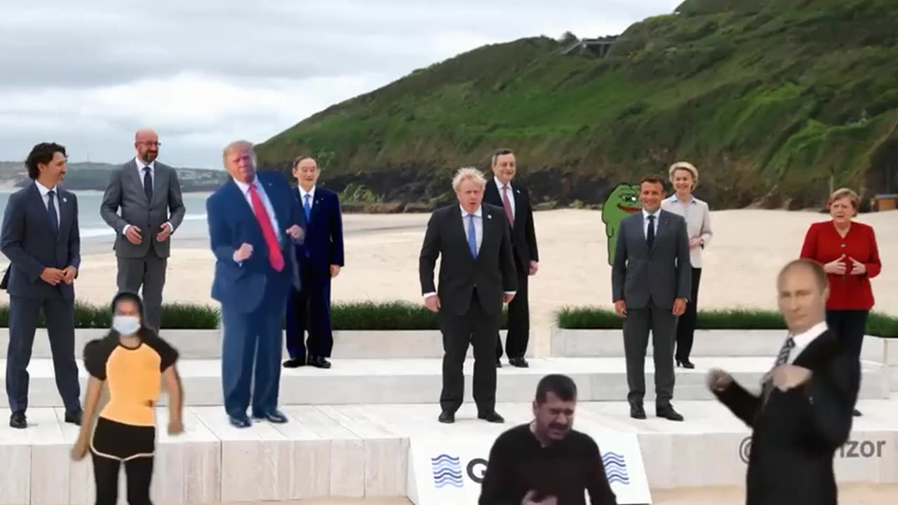 Funny G7 dance with Trump and Putin